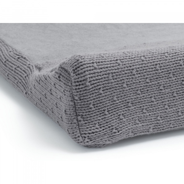 Housse matelas à langer 50x70 cm bliss knit storm grey Jollein