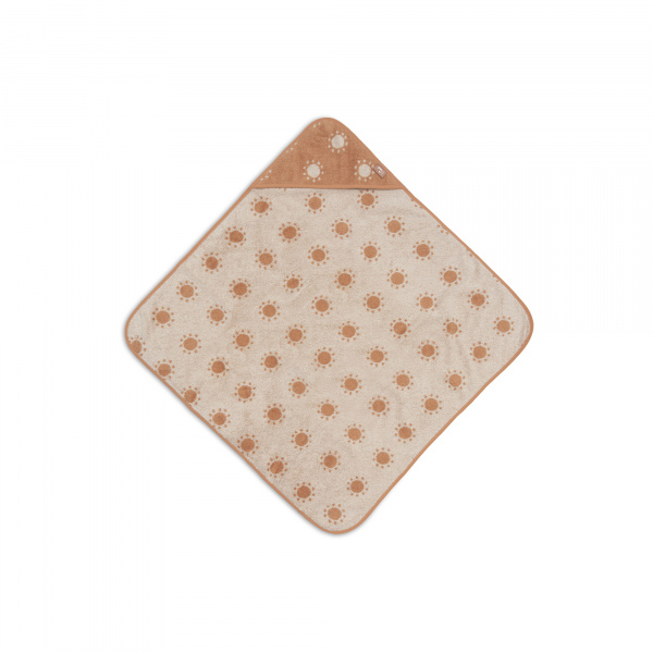 Cape de bain bébé éponge 75x75 cm jacquard sun Jollein