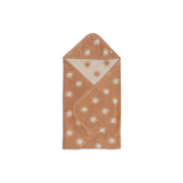 Cape de bain bébé éponge 75x75 cm jacquard sun Jollein