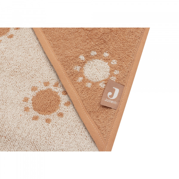Cape de bain bébé éponge 75x75 cm jacquard sun Jollein