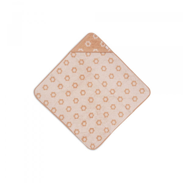 Cape de bain bébé éponge 75x75 cm jacquard flower Jollein