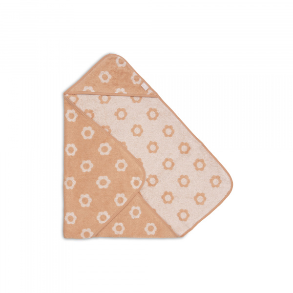 Cape de bain bébé éponge 75x75 cm jacquard flower Jollein