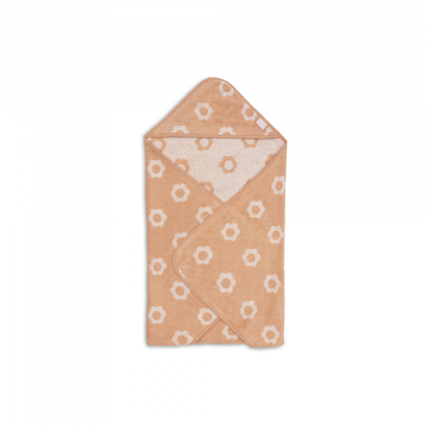 Cape de bain bébé éponge 75x75 cm jacquard flower Jollein