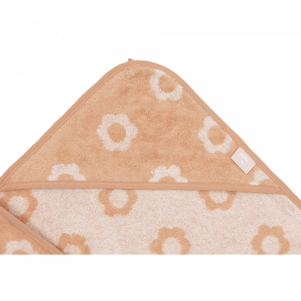 Cape de bain bébé éponge 75x75 cm jacquard flower Jollein