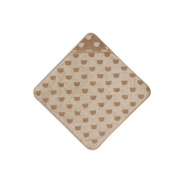 Cape de bain bébé éponge 75x75 cm jacquard teddy bear Jollein