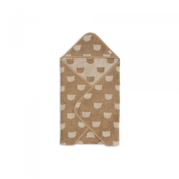 Cape de bain bébé éponge 75x75 cm jacquard teddy bear Jollein
