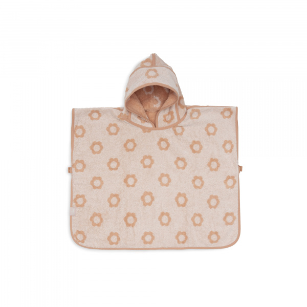 Poncho de bain éponge jacquard réversible 1-3 ans flower Jollein