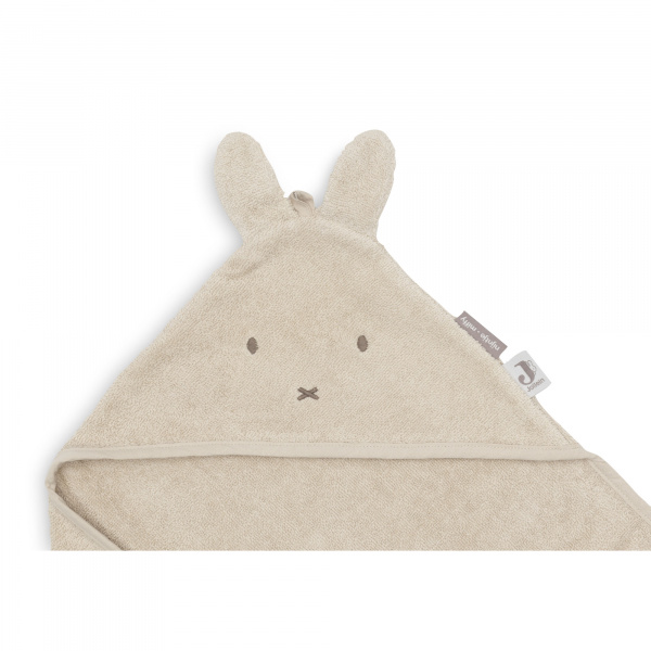 Cape de bain bébé éponge 75x75 cm miffy warm sand Jollein