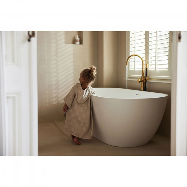 Cape de bain bébé éponge 75x75 cm ash green Jollein