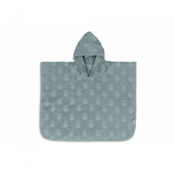 Poncho de bain éponge miffy jacquard sea green Jollein