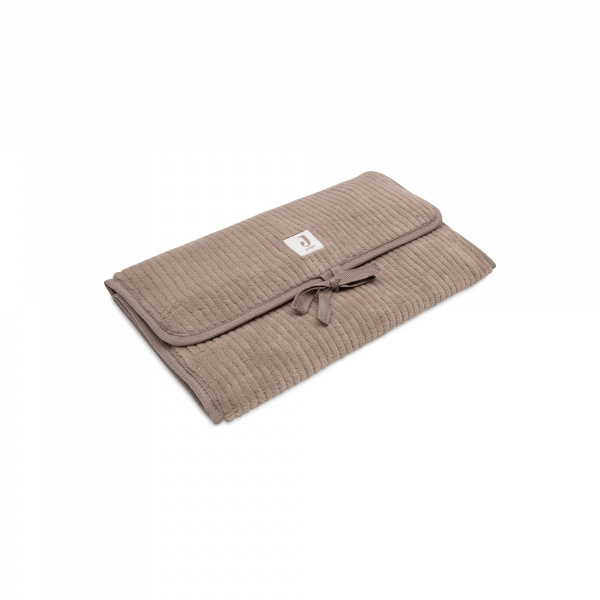 Tapis à langer nomade cloudy rib milky coffee Jollein