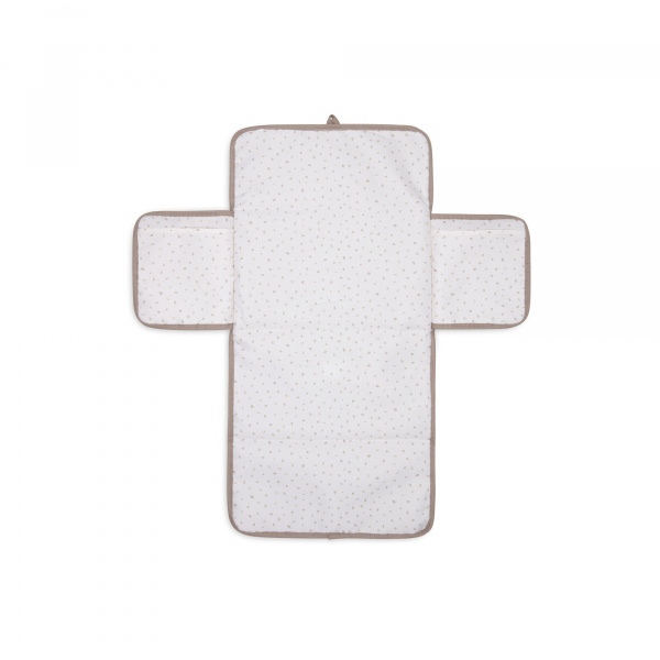 Tapis à langer nomade cloudy rib milky coffee Jollein