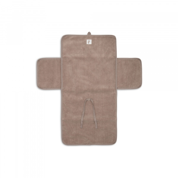 Tapis à langer nomade cloudy rib milky coffee Jollein