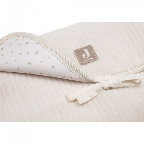 Tapis à langer nomade cloudy rib milky coffee Jollein