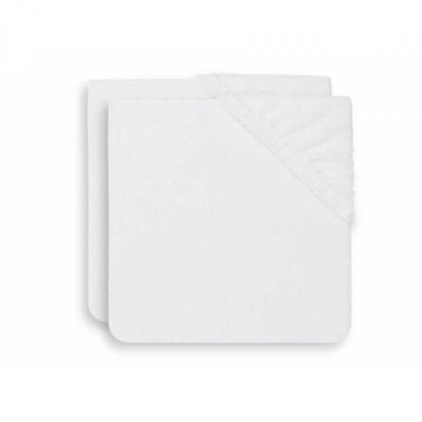 Lot de 2 housses matelas à langer éponge 50 x 70 cm white Jollein