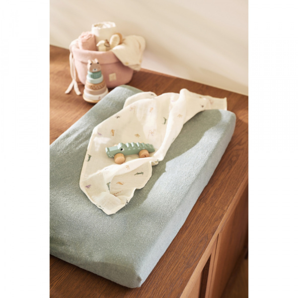 Housse matelas à langer éponge 50 x 70 cm ash green Jollein
