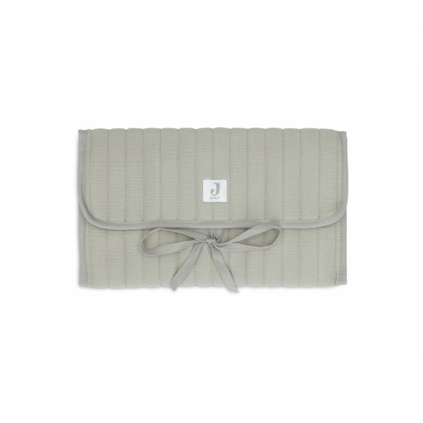 Tapis à langer nomade gaze de coton olive green Jollein