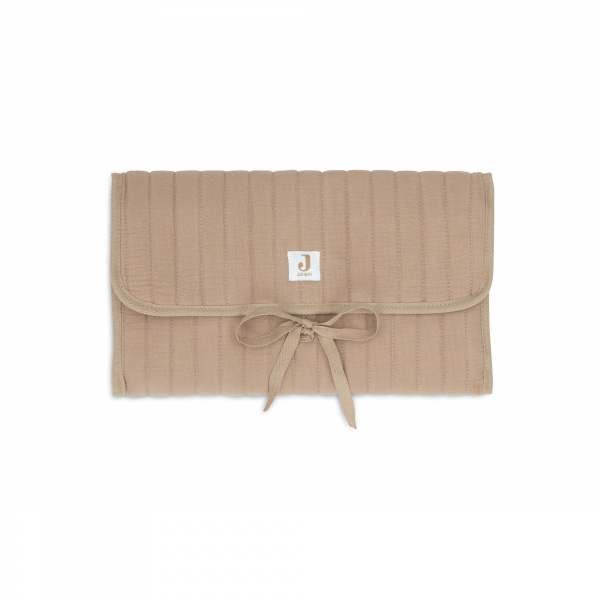 Tapis à langer nomade gaze de coton biscuit Jollein