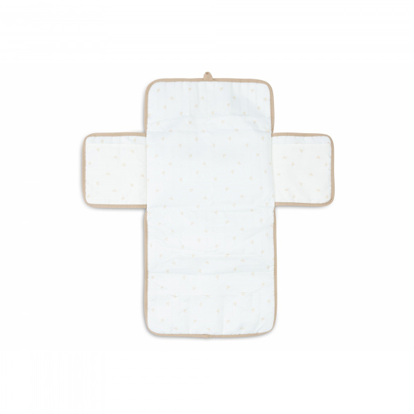 Tapis à langer nomade gaze de coton biscuit Jollein