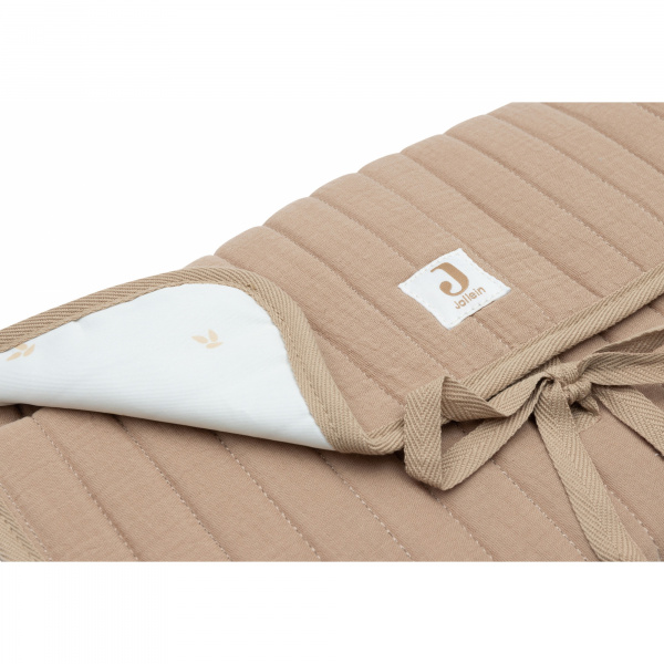 Tapis à langer nomade gaze de coton biscuit Jollein