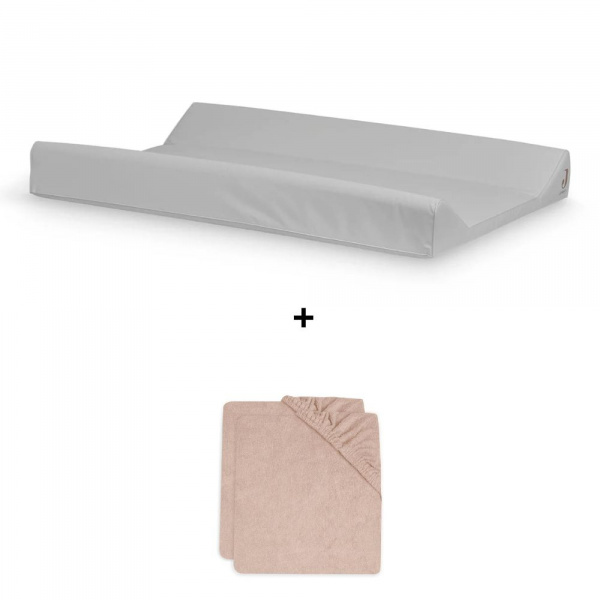 Pack matelas à langer 50 x 70 cm avec 2 housses éponge wild rose Jollein