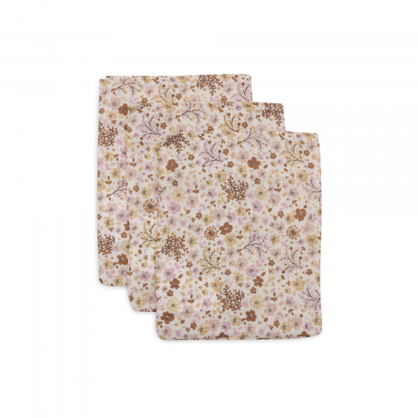 Lot de 3 gants de toilette gaze de coton flower fairies Jollein