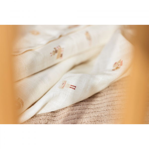 Lot de 3 gants de toilette gaze de coton animal friends Jollein