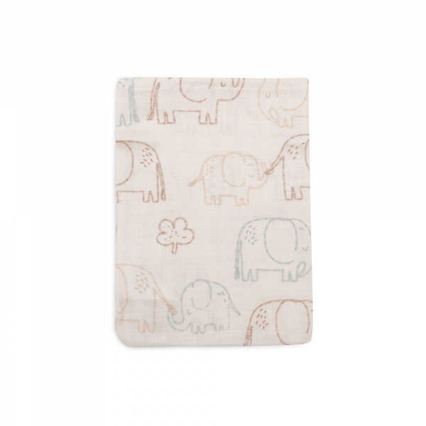 Lot de 3 gants de toilette gaze de coton elephant tales Jollein