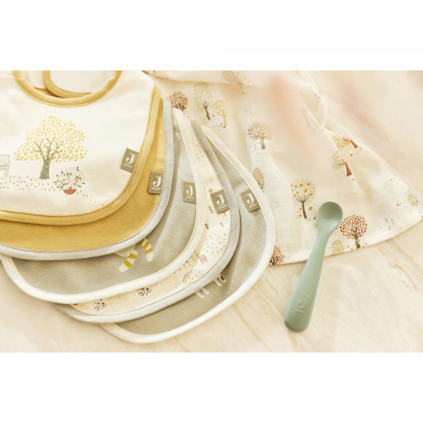 Lot de 3 gants de toilette gaze de coton tiny park Jollein