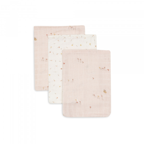 Lot de 3 gants de toilette gaze de coton pretty picnic Jollein