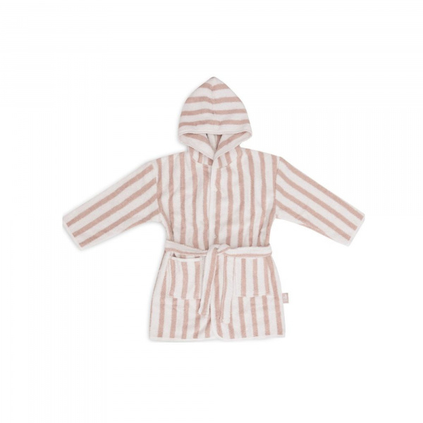 Peignoir enfant éponge 1-2 ans stripe wild rose Jollein