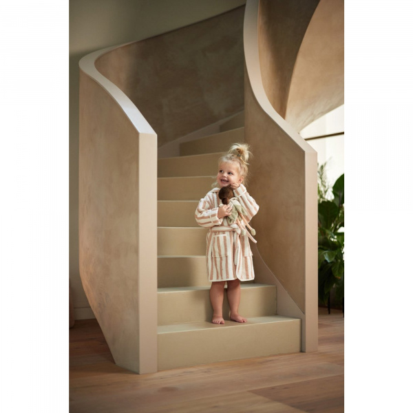 Peignoir enfant éponge 1-2 ans stripe wild rose Jollein