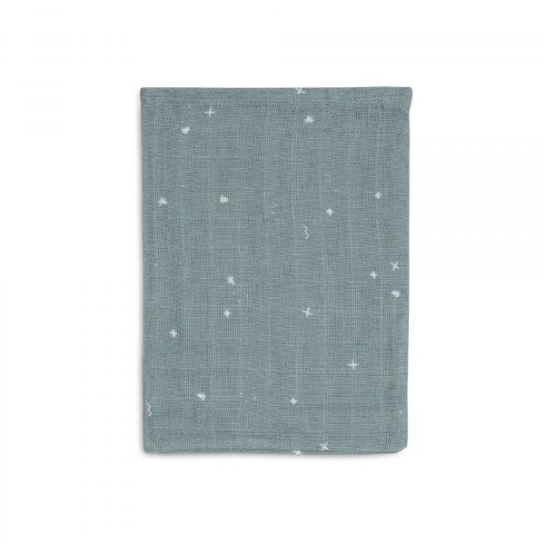 Lot de 3 gants de toilette gaze de coton twinkling sea green Jollein