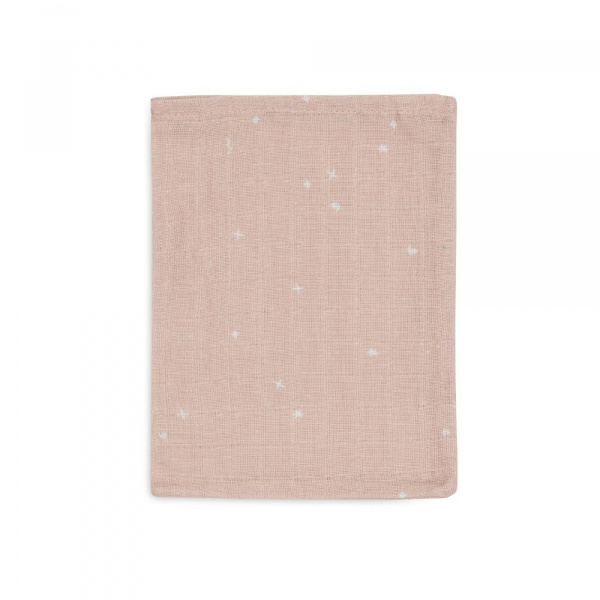 Lot de 3 gants de toilette gaze de coton twinkling wild rose Jollein