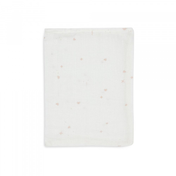 Lot de 3 gants de toilette gaze de coton twinkling wild rose Jollein