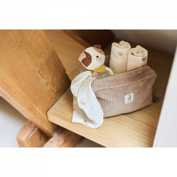 Trousse de soins bébé cloudy rib milky coffee Jollein