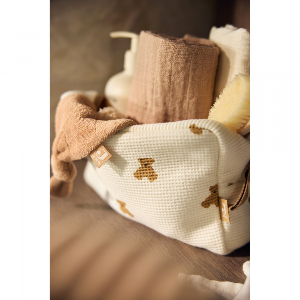 Trousse de toilette bébé little waffle mini teddy bear Jollein