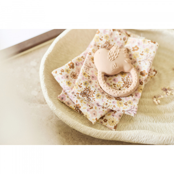 Lot de 3 langes en coton 31 x 31 cm flower fairies Jollein