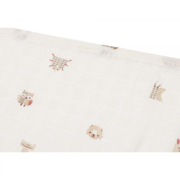 Lot de 3 langes gaze de coton 70 x 70 cm teddy bear Jollein