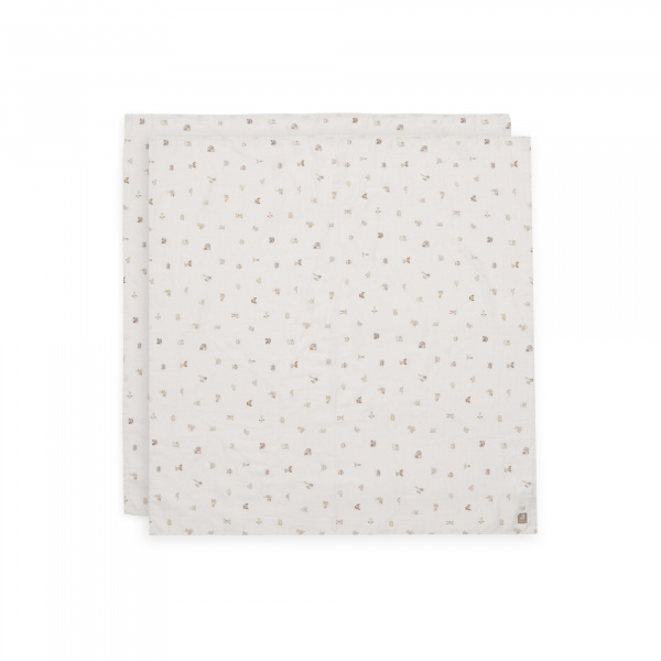 Lot de 2 langes gaze de coton 115 x 115 cm animal friends Jollein