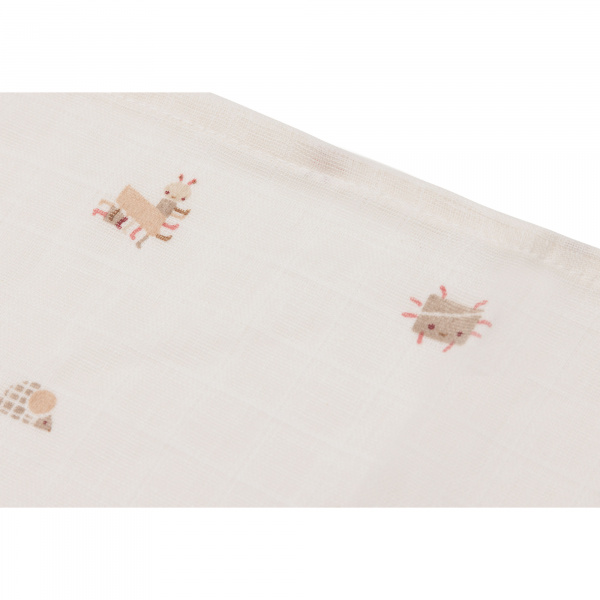 Lot de 3 langes en coton 31 x 31 cm animal friends Jollein