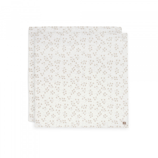 Lot de 2 langes gaze de coton 115 x 115 cm leafy dreams Jollein