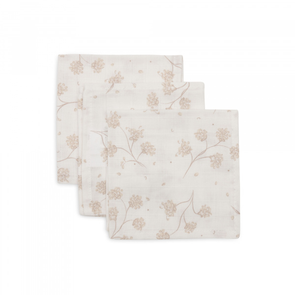 Lot de 3 langes en coton 31 x 31 cm leafy dreams Jollein