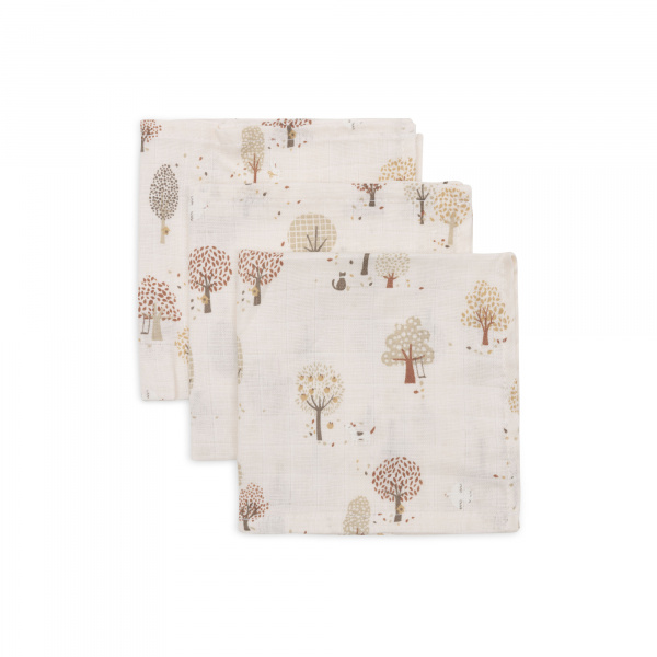 Lot de 3 langes en coton 31 x 31 cm teddy bear Jollein