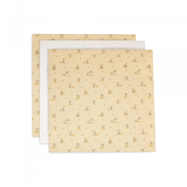 Lot de 3 langes gaze de coton 70 x 70 cm kangaroots Jollein