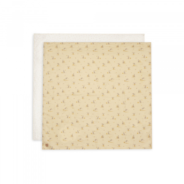Lot de 2 langes gaze de coton 115 x 115 cm kangaroots Jollein
