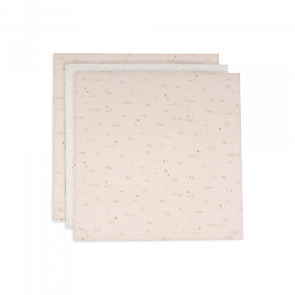 Lot de 3 langes gaze de coton 70 x 70 cm pretty picnic Jollein