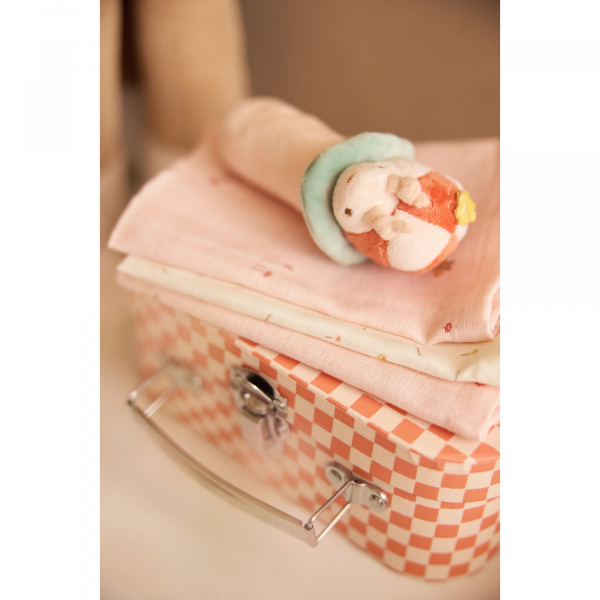 Lot de 3 langes en coton 31 x 31 cm pretty picnic Jollein
