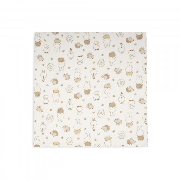Lot de 3 langes gaze de coton 70 x 70 cm miffy family farm Jollein