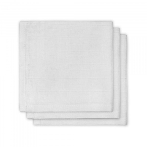 Lot de 3 langes gaze de coton blanc 31cm x 31cm Jollein